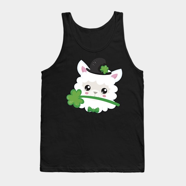 St. Patrick's Day Llama Tank Top by BK55